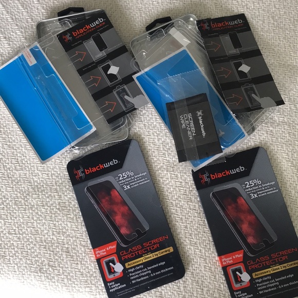 Black web iPhone 6 Plus/6s Plus screen protectors - Picture 3 of 4